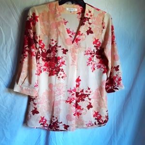Rose & Olive Floral Top Size L